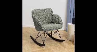 Bendt Schommelstoel Quintus Teddy - Grijs/Bruin