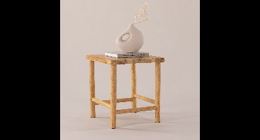 Nohr Krukje/Bijzettafel Santino Teakhout, 42 x 42cm - Naturel - Vierkant