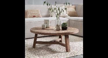 DTP Home Ronde Salontafel Monastery Teakhout, 90cm - Naturel - Japandi