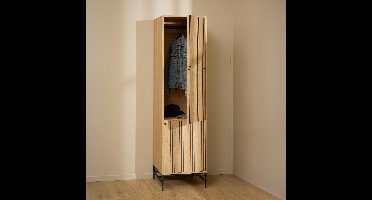 Bendt Smalle Kledingkast Davon Eikenlook, 200 x 51cm - Naturel