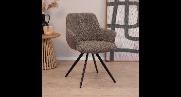 Sohome Draaibare Eetkamerstoel Aimée Bouclé - Bruin