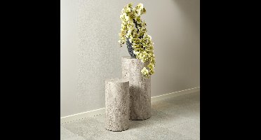 Bendt Zuil Flavian Marmerlook, Set van 2 stuks - Grijs