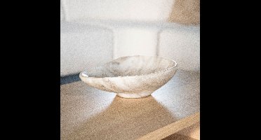 By-Boo Schaal Grigio Marmer, 43 x 27cm - Beige