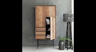 DTP Home Opbergkast Metropole Teakhout, 210 x 100cm - Naturel