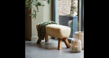 Light & Living Eetkamerbank Ramy Leer - Zand