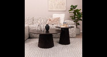 Sohome Ronde Salontafel Olav Set van 2 stuks Rond - Walnoot