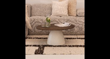 Sohome Organische Salontafel Madin Mangohout, 86cm - Bruin