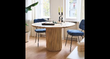Tom Tailor Ronde Eettafel Tessica Mangohout, 120cm - Bruin