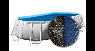 W'eau solar cover ovaal - 518 x 370 cm (zeilmaat 512 x 364) - Zwart/Blauw