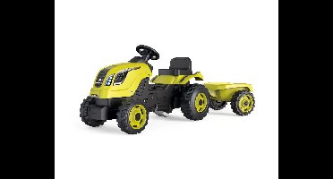 Smoby Farmer XL traptrekker met trailer - Groen