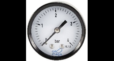Manometer zandfilter drukmeter 0 - 4 bar (1/8") (achteraansluiting)