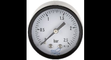 Manometer zandfilter drukmeter 0 - 2,5 bar (1/4") (achteraansluiting)