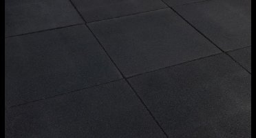 Rubbertegel 50x50x2.5cm Zwart Tuindeco - Tuindeco