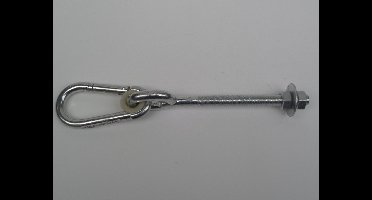 Schommelhaak m12x250 mm elektrolitisch verzinkt lengte tot oog 140 mm Hermic - Hermic