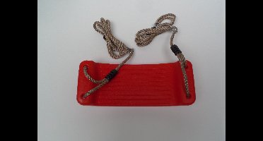 Schommelzitje in kunststof 430x165x85 mm pp-touw rood Hermic - Hermic