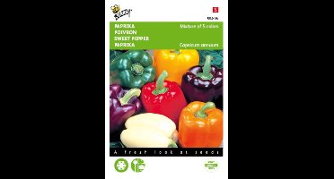 Zaden Paprika 5 Kleurenmengsel Buzzy - Buzzy