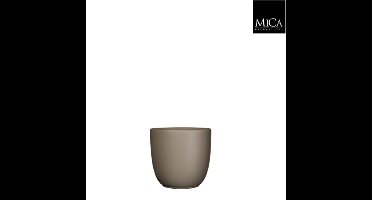 Tusca pot rond taupe mat h13xd13,5 cm Mica Decorations - Mica decorations