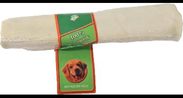 Retriever roll wit 16 cm met banderol Kauwplezier Gebr. de Boon - Gebr de boon