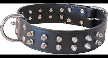 Halsband pyramide enkel 40 mm/70 cm zwart Gebr. de Boon - Gebr de boon