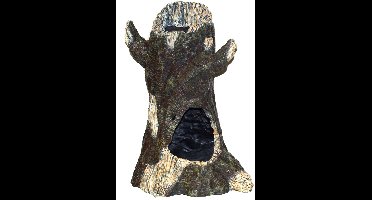 Polyresin ornament boomstronk hoog met gat 25x25x36 cm Decoratie Gebr. de Boon - Gebr de boon