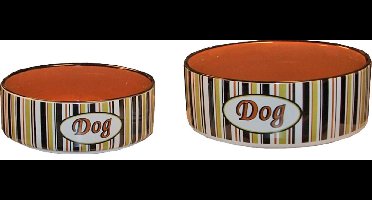 Hondeneetbak steen 20 cm gestreept Eet-en-drinkbakken-hond Gebr. de Boon - Gebr de boon