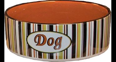 Hondeneetbak steen 23 cm gestreept Eet-en-drinkbakken-hond Gebr. de Boon - Gebr de boon