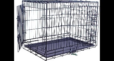 Hondendraadkooi 2 deurs zwart 121 x 76 x 89 cm Gebr de Boon - Gebr de boon