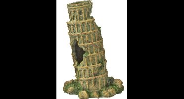 Polyresin ornament toren van Pisa groen 15x22 cm Gebr de Boon - Gebr de boon