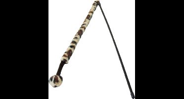 Kattenspeelgoed hengel softy met bal en bel wild print Speelplezier-kat Gebr. de Boon - Gebr de boon