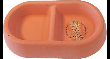 Konijnen eetbak beton ovaal dubbel 21cm Gebr. de Boon - Gebr de boon