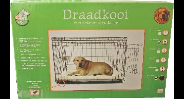 Draadkooi met deur en schuifdeur nr. 2 zwart 76x48x54 cm Gebr. de Boon - Gebr de boon