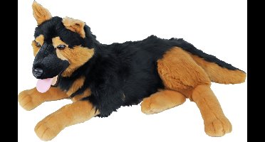 Boony Natural Decoration pluche duitse herder 53 cm liggend Boony-Natural-Decoration Gebr. de Boon - Gebr de boon