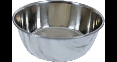 Eetbak hond RVS deco marmer 1890 ml Eet-en-drinkbakken-hond Gebr. de Boon - Gebr de boon