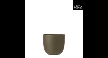 Tusca pot rond groen h13xd13,5 cm I Mica Decorations - Mica decorations
