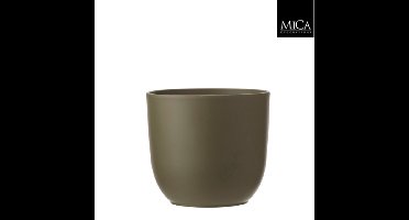 Tusca pot rond groen h18,5xd19,5 cm I Mica Decorations - Mica decorations
