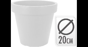 Bloempot EK Rond 20x20x18 cm Wit Nampook - Nampook