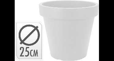 Bloempot EK Rond 25xx25x22 cm Wit Nampook - Nampook