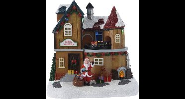 Kerstscene santa's workshop met led Hortus - Hortus