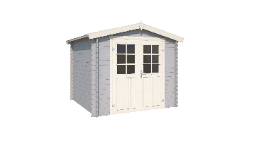 Blokhut Ingo 230x230 Platinum Grey-Wit Outdoor Life - Outdoor life