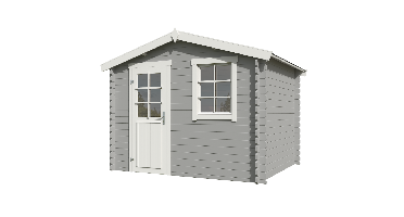 Blokhut Nina 275x230 Platinum Grey-Wit Outdoor Life - Outdoor life