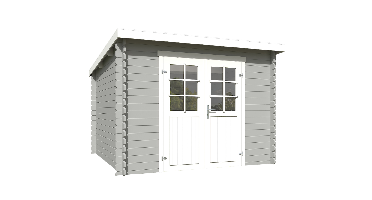 Blokhut Nadia 275x275 Platinum Grey-Wit Outdoor Life - Outdoor life