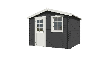 Blokhut Nina 275x230 Carbon Grey-Wit Outdoor Life - Outdoor life