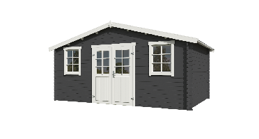 Blokhut Udo 480x300 Carbon Grey-Wit Outdoor Life - Outdoor life