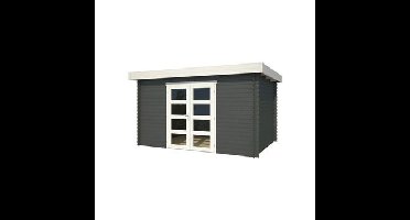 Blokhut Mikkel 380x275 Carbon Grey-Wit Outdoor Life - Outdoor life