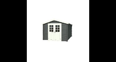 Blokhut Norah 275x380 Carbon Grey-Wit Outdoor Life - Outdoor life