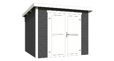 Blokhut Mila 250x250 Carbon Grey-Wit Outdoor Life - Outdoor life