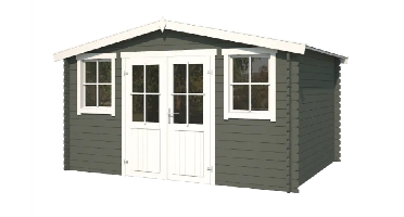 Blokhut Dallas 376x292 Green Grey-Wit Outdoor Life - Outdoor life