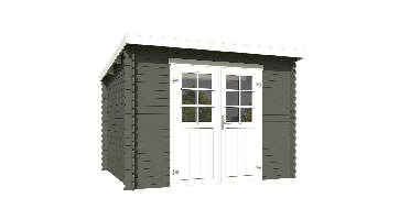 Blokhut Nadia 275x230 Green Grey-Wit Outdoor Life - Outdoor life