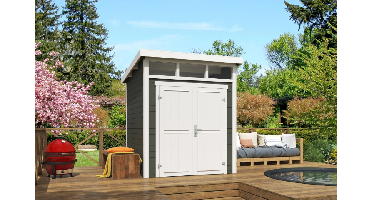 Blokhut Kibo 1 200x200 Green Grey-Wit Outdoor Life - Outdoor life