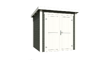 Blokhut Sara 200x200 Green Grey-Wit Outdoor Life - Outdoor life